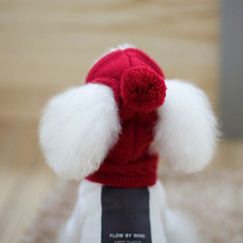 Warm Knitted Dog Hat Collar