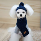 Warm Knitted Dog Hat Collar