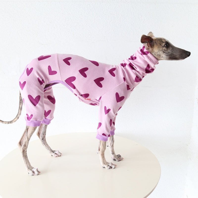 Heart Pattern Outfit for Italian Greyhound Whippet Dog Clothes - Pawlyboo
