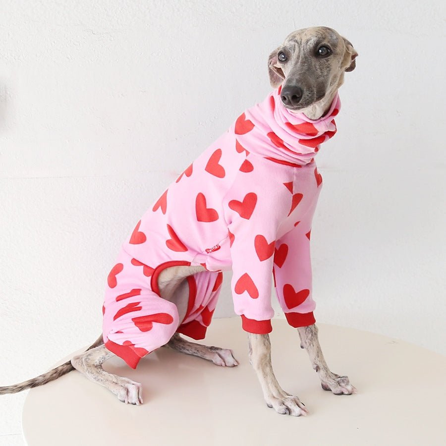 Heart Pattern Outfit for Italian Greyhound Whippet Dog Clothes
