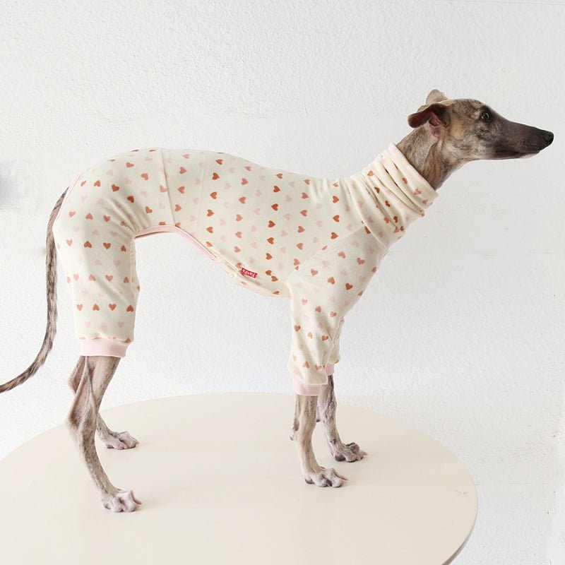 Heart Print Outfit for Italian Greyhound Whippet Dog Clothes - Pawlyboo