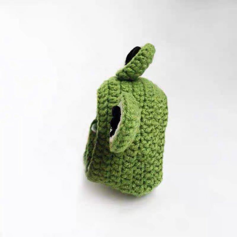 Hand Knitted Frog Pet Hat