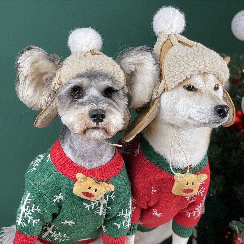 Warm Lamb Woolen Dog Hat