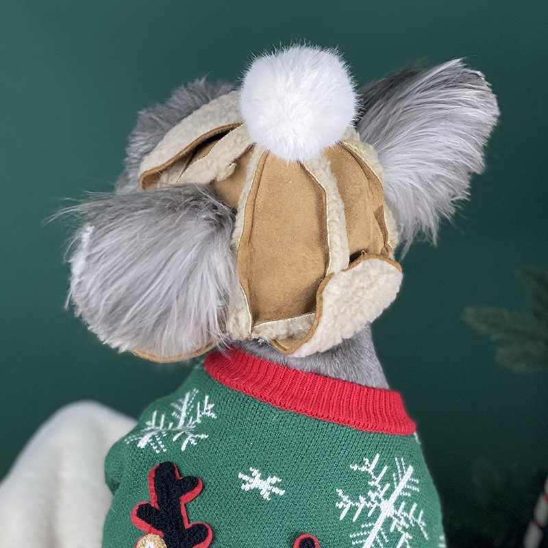 Warm Lamb Woolen Dog Hat