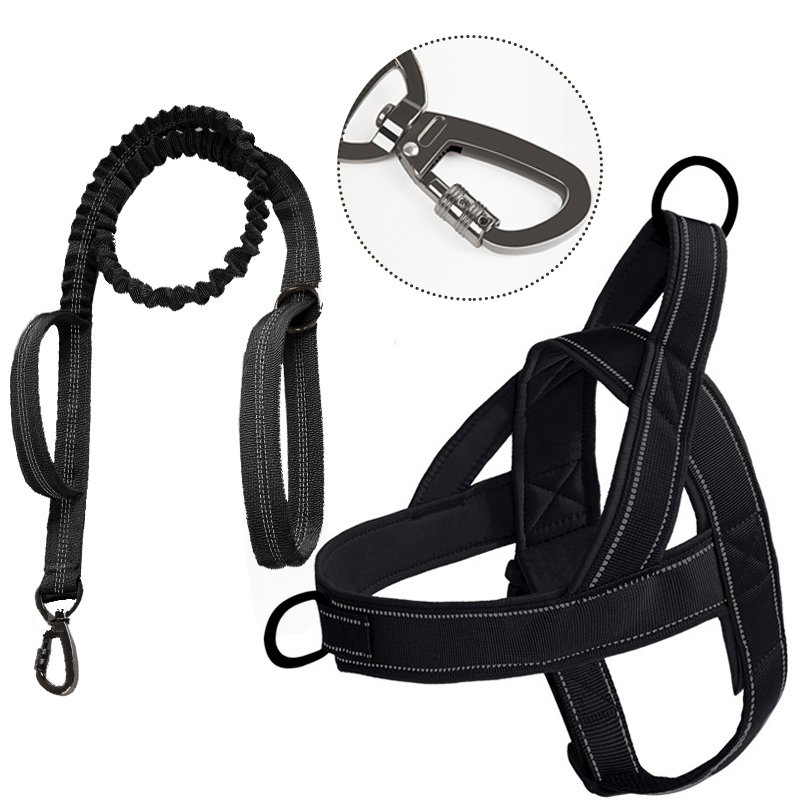 No Pull Anti Escape Large Dog Harness Set