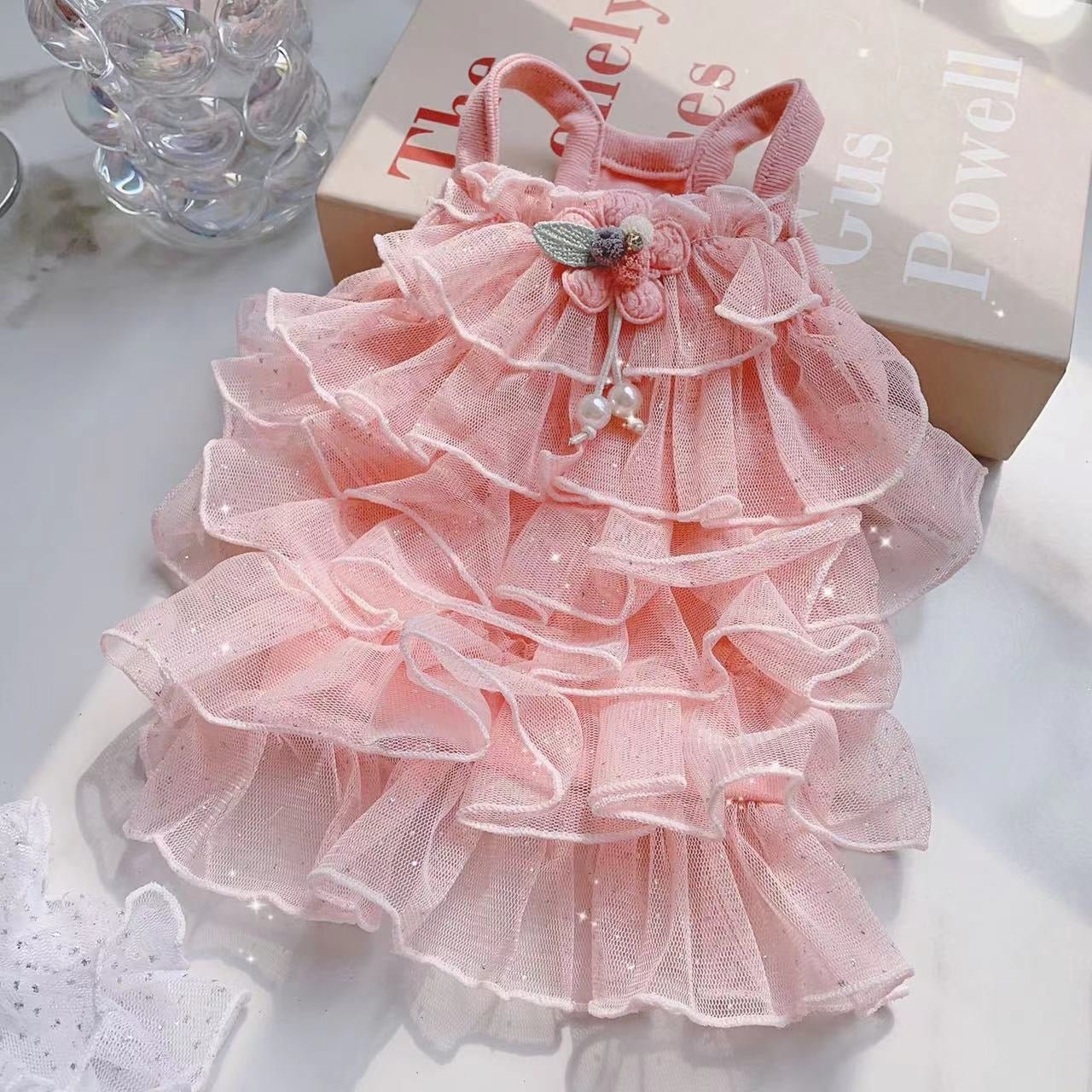 Lightweight Layered Lace Dog Dress