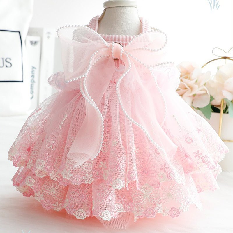 Layered Chiffon Poodle Dog Dress