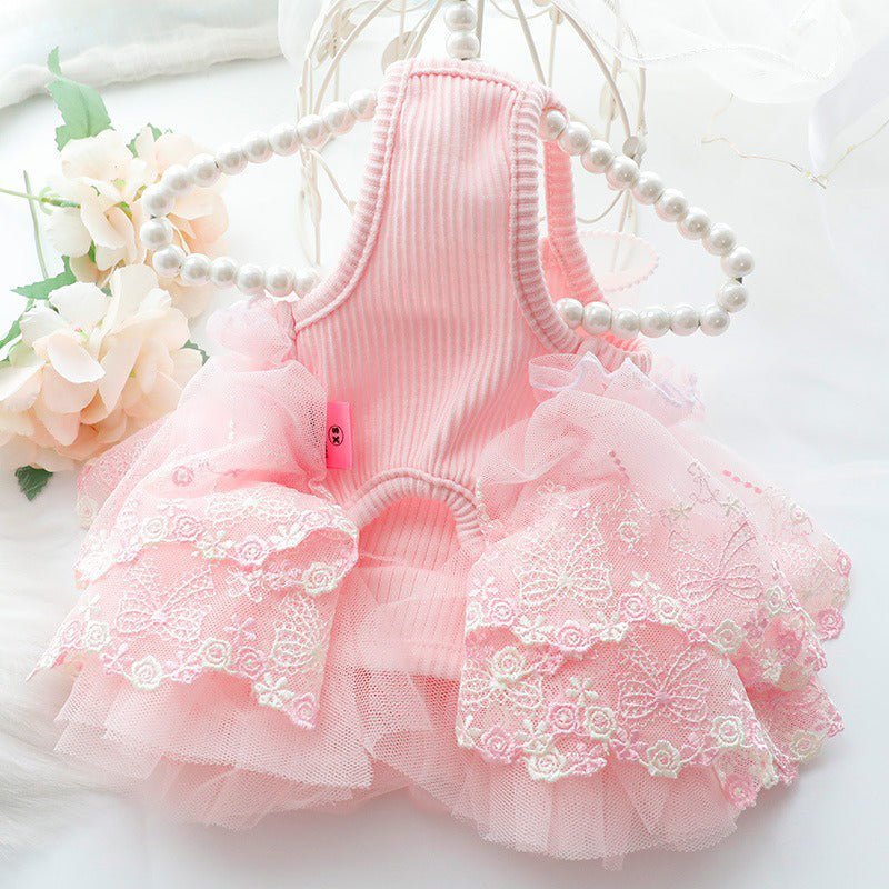 Layered Chiffon Poodle Dog Dress