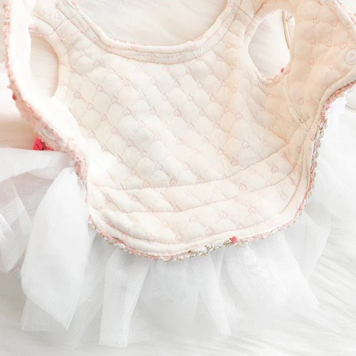 Fashionable Tweed Lace Teddy Poodle Dress