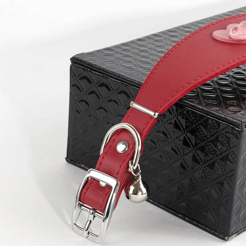 Love Heart Leather Dog Collar