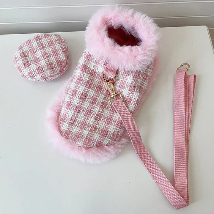 Luxurious Tweed Dog Cape Coat