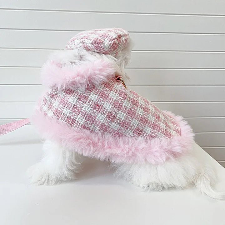 Luxurious Tweed Dog Cape Coat