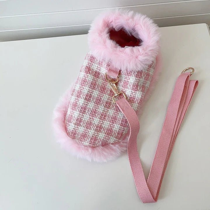 Luxurious Tweed Dog Cape Coat