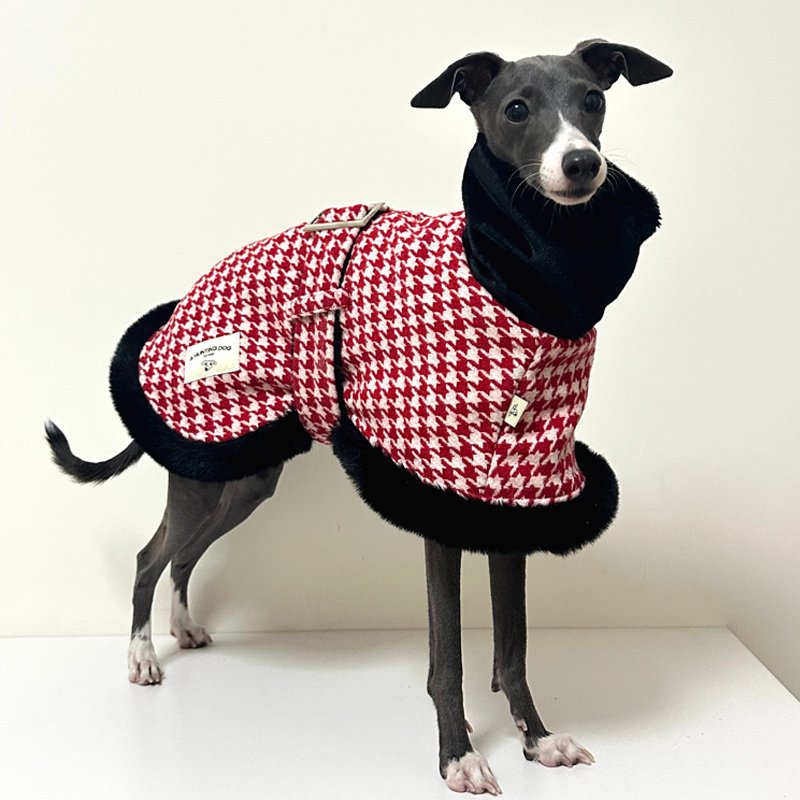 Luxury Faux Fur Tweed Greyhound Jacket