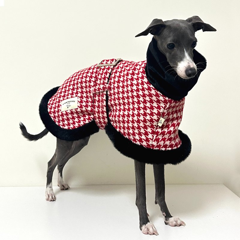 Luxury Faux Fur Tweed Greyhound Jacket