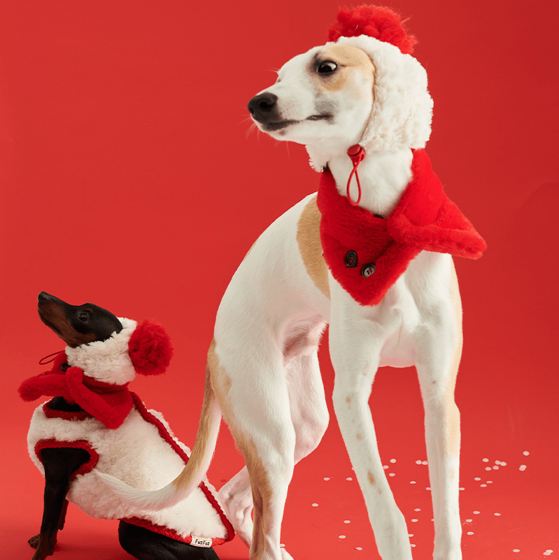 Stylish Red Italian Dog Fleece Vest