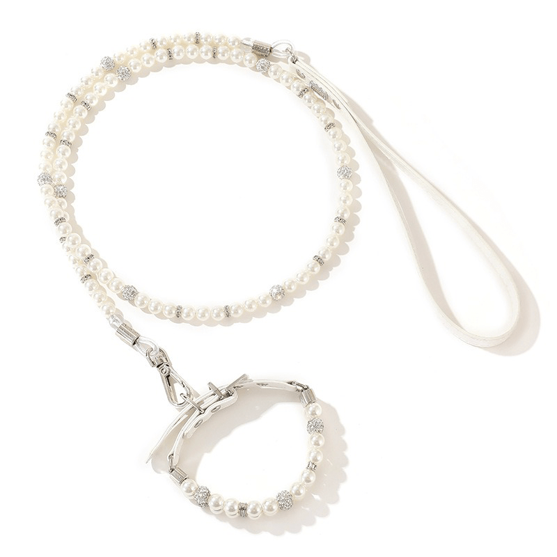 Fashionable Small Dog Pearl Collar
