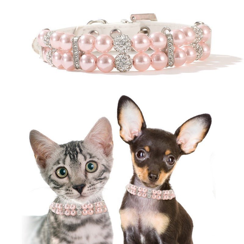 Fashionable Small Dog Pearl Collar
