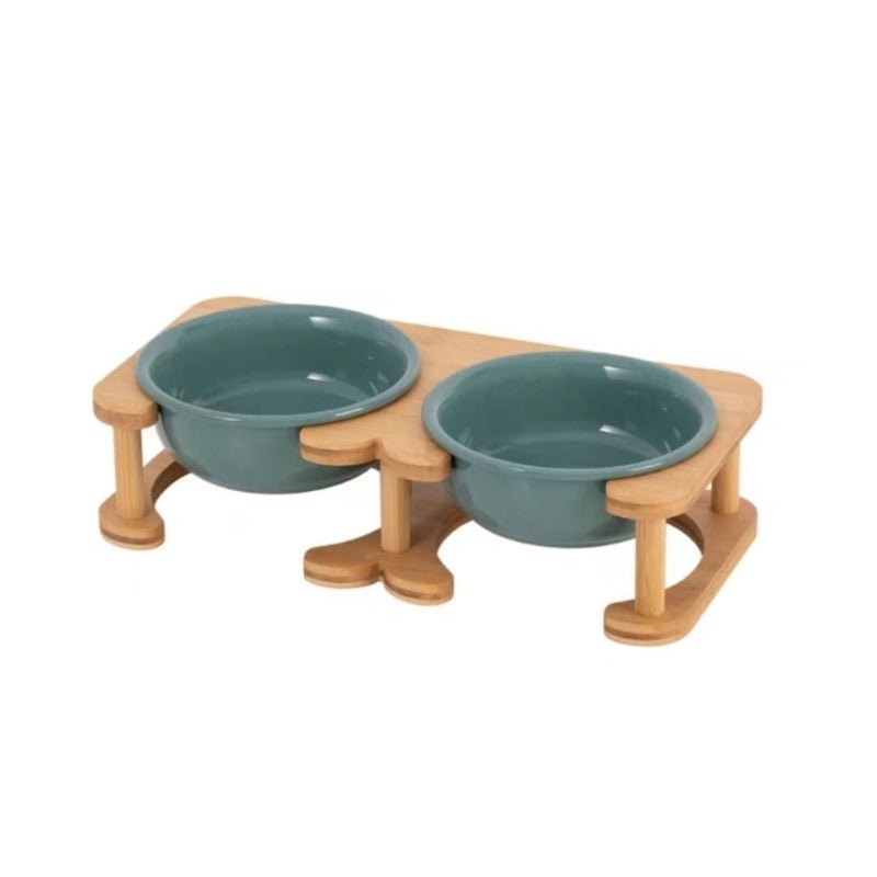 Durable Stainless Steel Cat Double Bowl