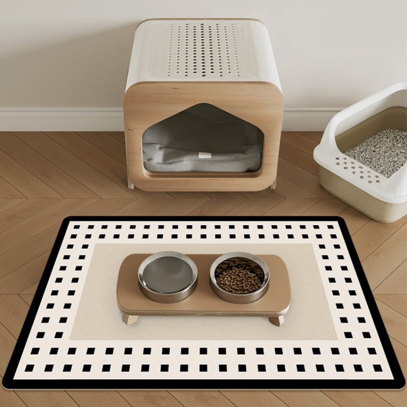 Waterproof Dog Feeding Mat Leather