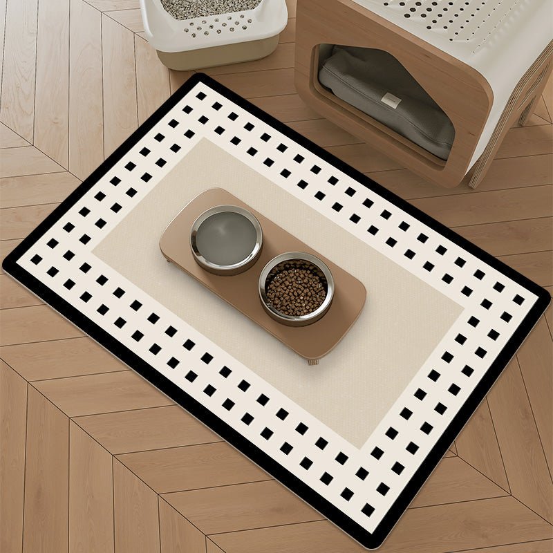 Waterproof Dog Feeding Mat Leather