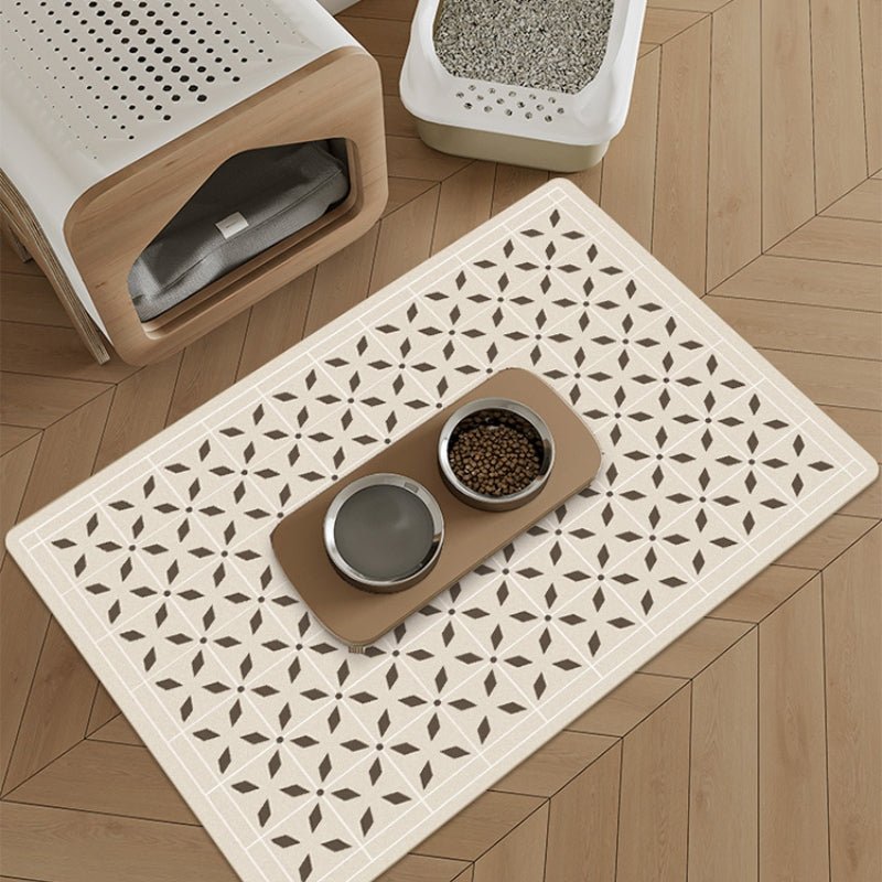 Waterproof Dog Feeding Mat Leather