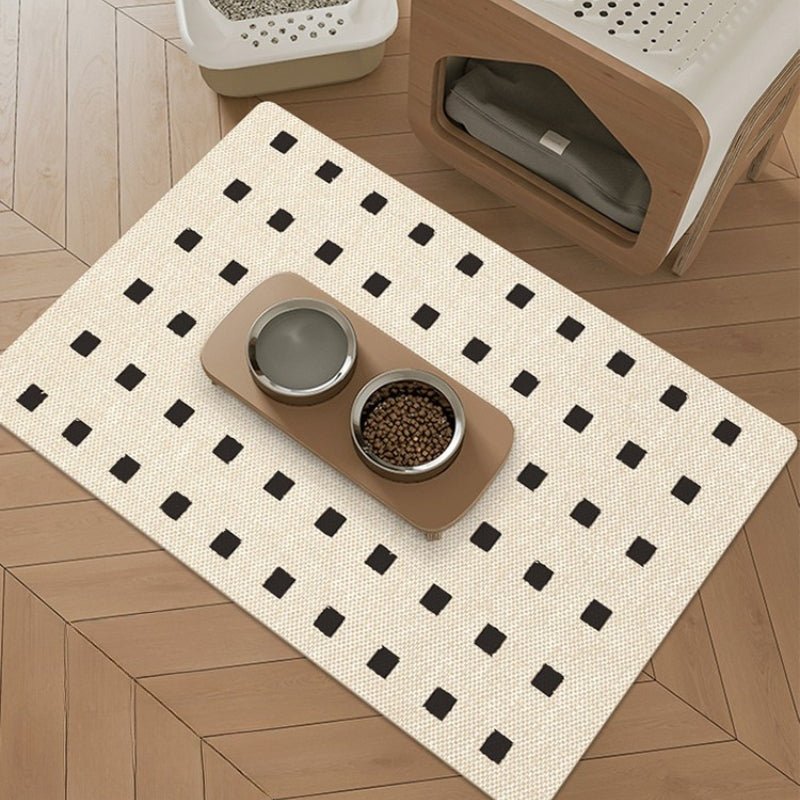 Waterproof Dog Feeding Mat Leather