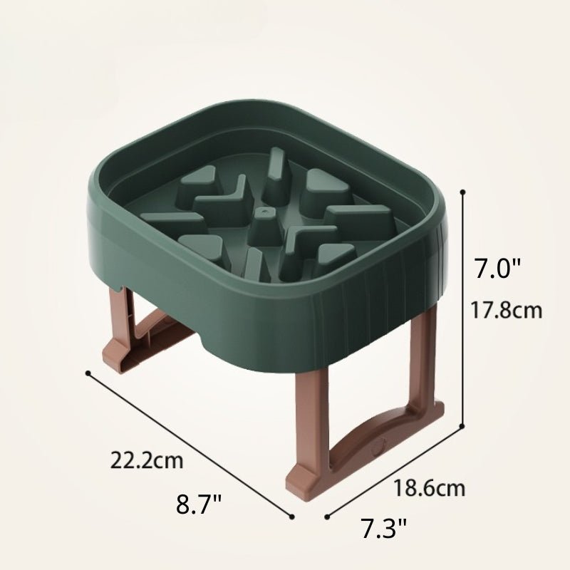 Slow Feeder Elevated Dog Bowl