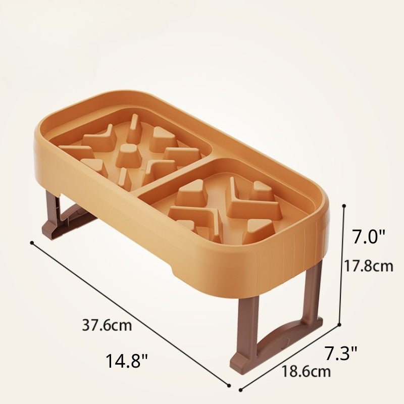 Slow Feeder Elevated Dog Bowl