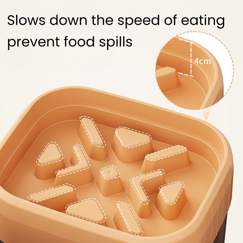 Slow Feeder Elevated Dog Bowl