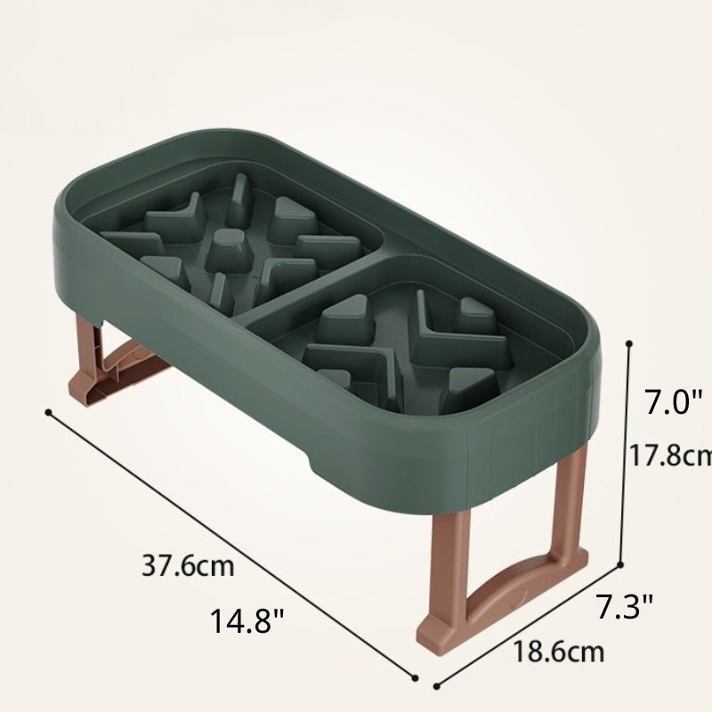 Slow Feeder Elevated Dog Bowl