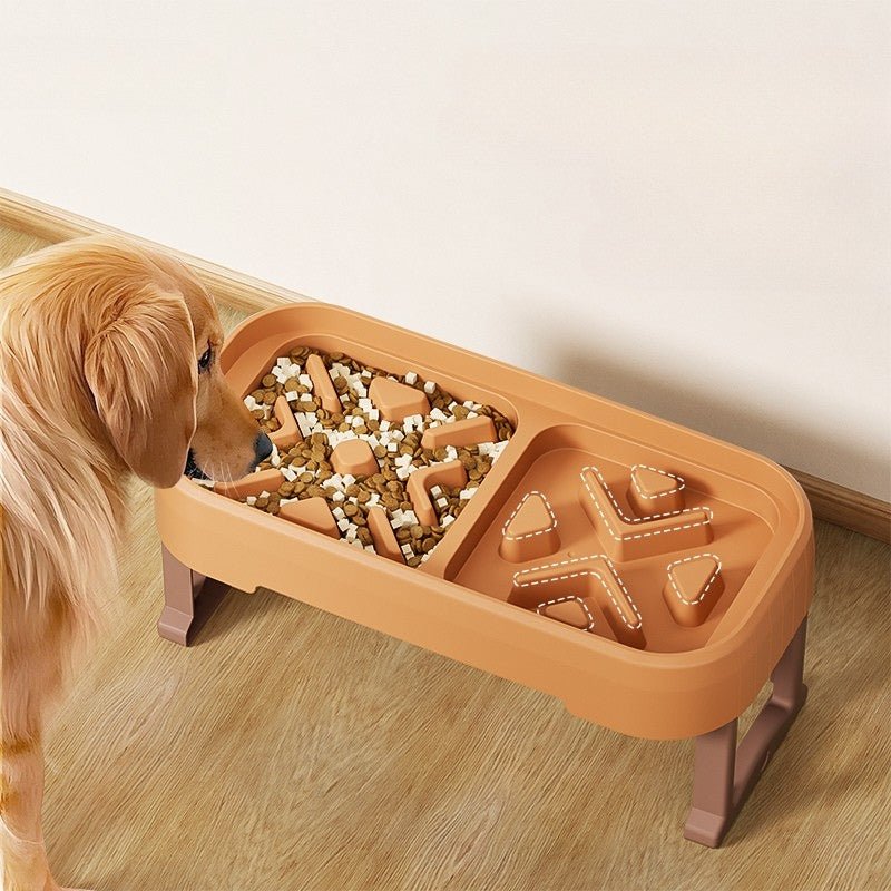 Slow Feeder Elevated Dog Bowl