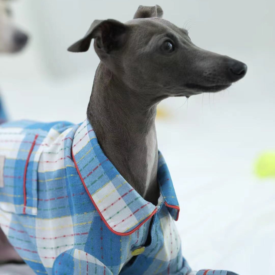 Soft Plaid Cotton Dog Pajamas