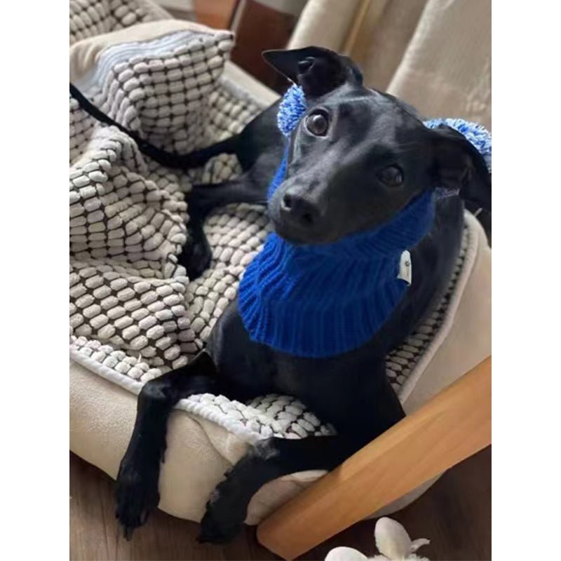 Cozy Knitted Dog Pom Beanie Hat