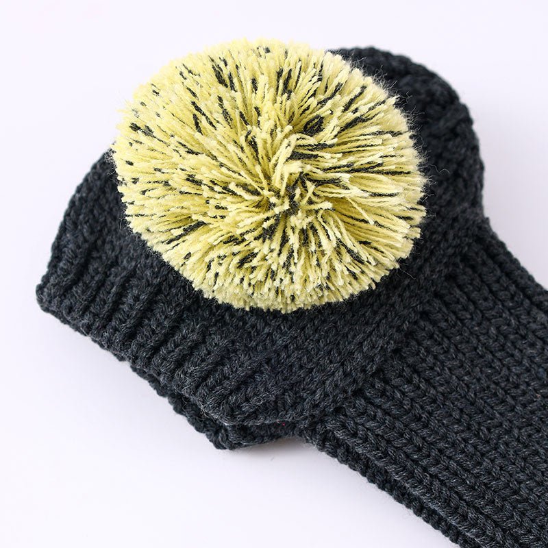 Cozy Knitted Dog Pom Beanie Hat
