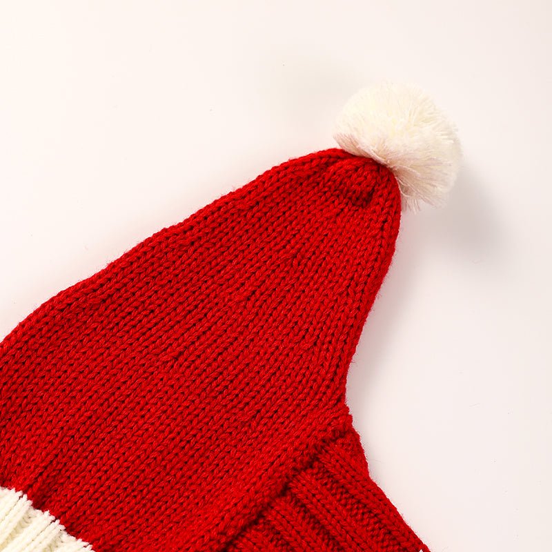 Warm Knitted Dog Pom Hat