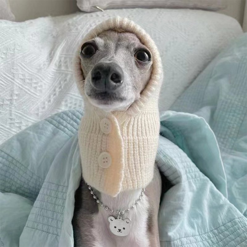 Warm Knitted Italian Dog Hat