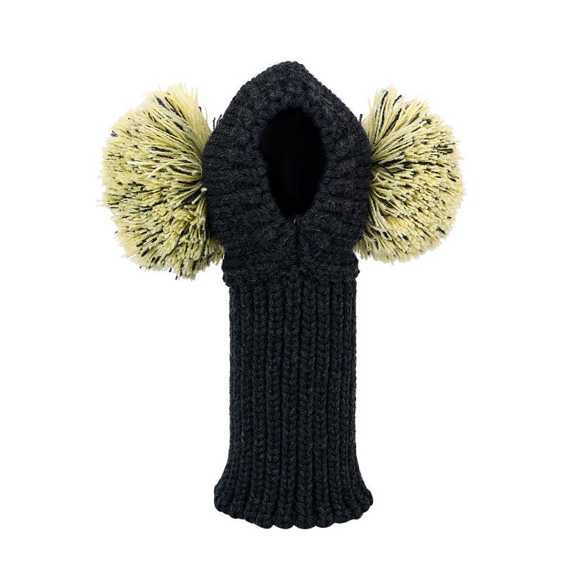 Cozy Knitted Dog Pom Beanie Hat