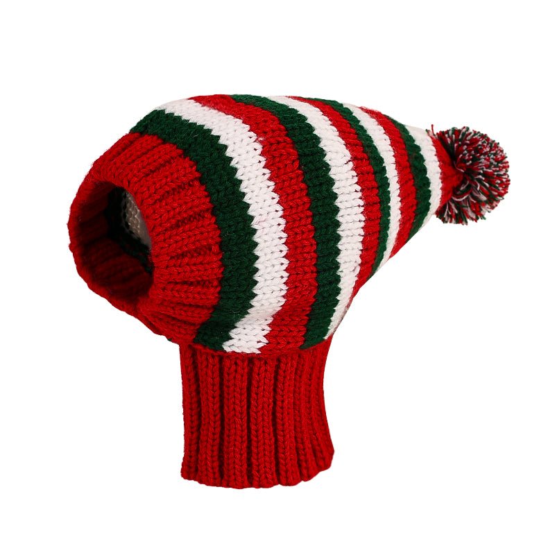 Warm Knitted Dog Pom Hat