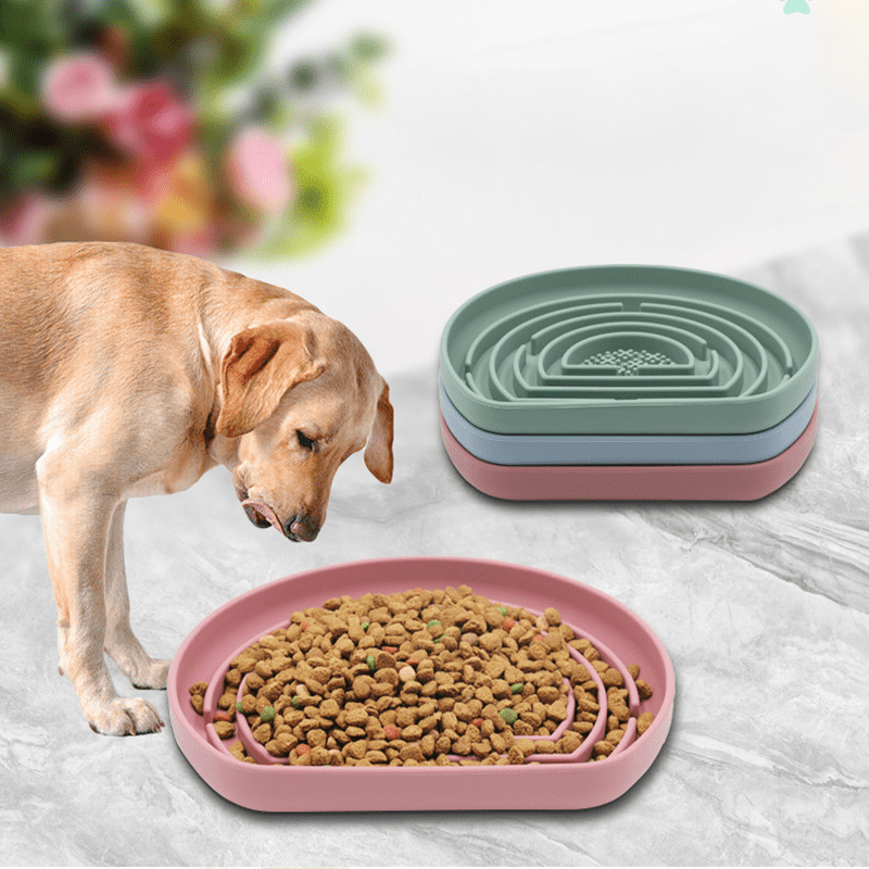 Slow Feeder Silicone Dog Puzzle Bowl