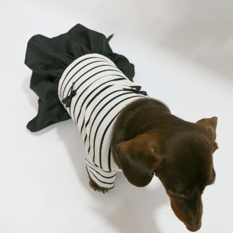 Lightweight Striped Dachshund Tshirt Dress