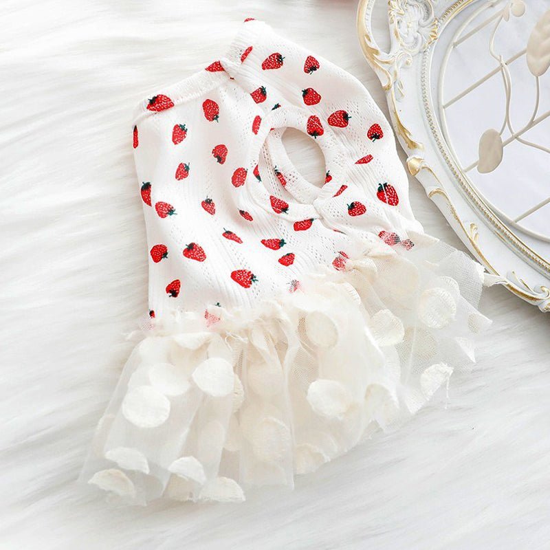 Sweet Strawberry Small Dog Dress