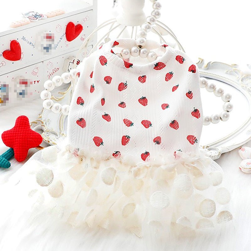 Sweet Strawberry Small Dog Dress