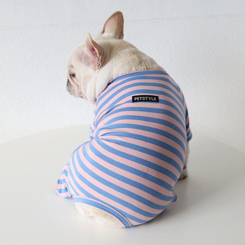 Colorful Striped Bulldog Jumpsuit
