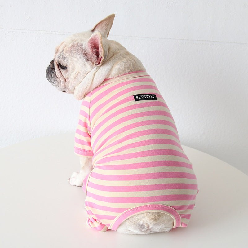 Colorful Striped Bulldog Jumpsuit