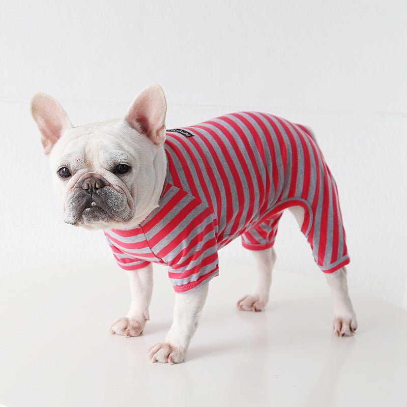 Colorful Striped Bulldog Jumpsuit