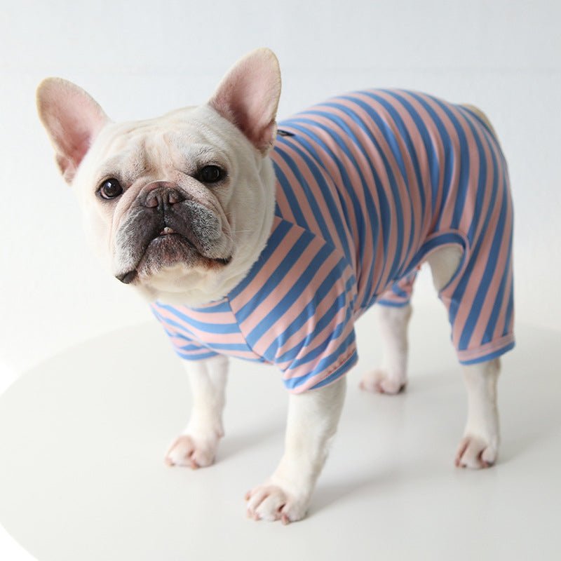 Colorful Striped Bulldog Jumpsuit