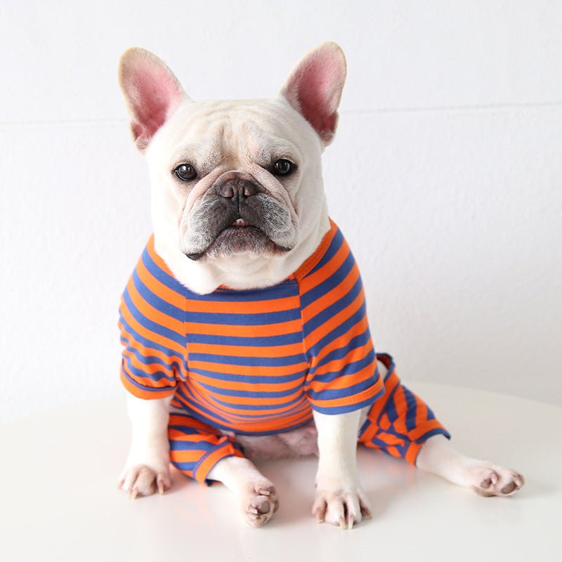 Colorful Striped Bulldog Jumpsuit