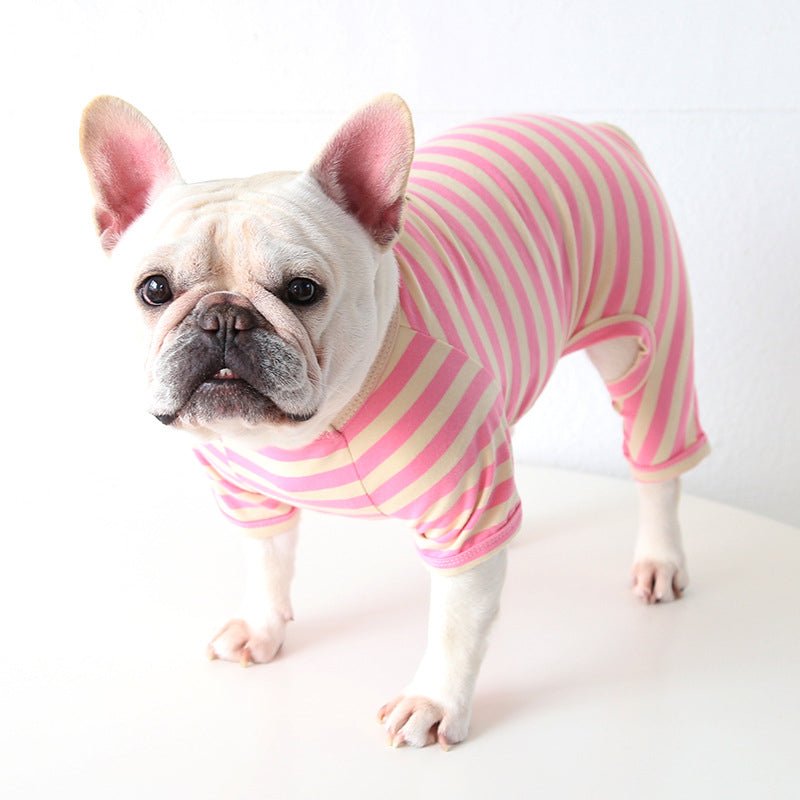 Colorful Striped Bulldog Jumpsuit