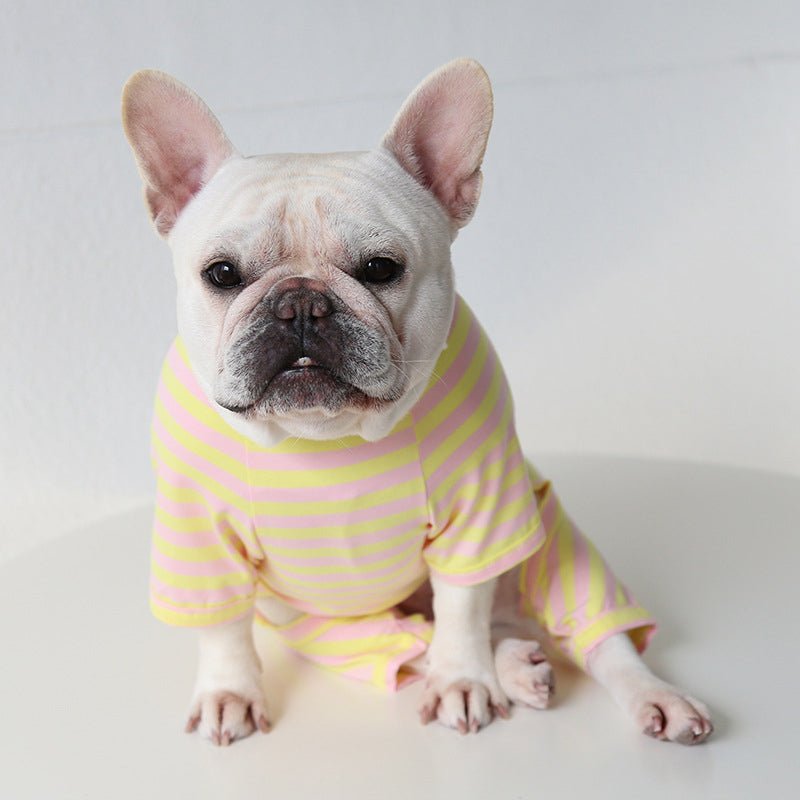 Colorful Striped Bulldog Jumpsuit